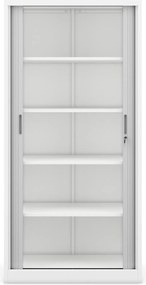 Szafa biurowa na akta z roletą Damian 90x45x185 cm szary/biały