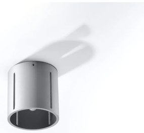 Szara lampa sufitowa z metalowym kloszem Vulco – Nice Lamps