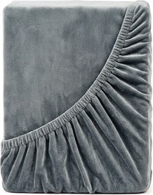 4Home Prześcieradło mikroflanela ciemnoszary, 180 x 200 cm