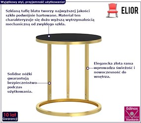 Nowoczesny stolik boczny z czarnym blatem - Moonlight