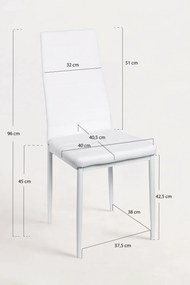 Zestaw 4 Krzese Lauter Ekoskóra