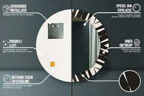 Abstrakcja geometria Lustro dekoracyjne okrągłe