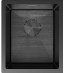 Mexen Trixo zlewozmywak stalowy 1-komorowy 370 x 440 mm, czarny HC - 6412371000-70HC