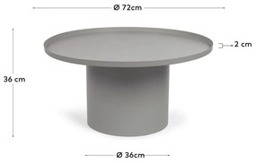 Metalowy okrągły stolik ø 72 cm Fleksa – Kave Home