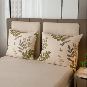 Poszewka na poduszkę z mikroflanelu ORVILA 40x50 cm, beżowy