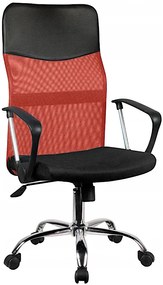 Czerwony ergonomiczny fotel obrotowy - Bevo