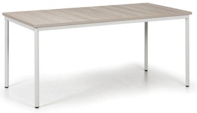 Stół jadalniany TRIVIA, 160x80 cm, szara podstawa, dąb naturalny
