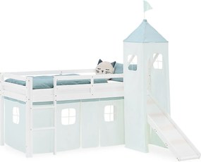 Łóżko piętrowe dla dzieci 90x200 cm Białe