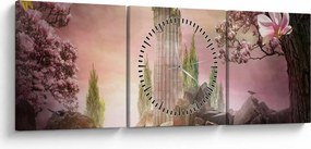 Obraz - Kraina marzeń (z zegarem) (90x30 cm)