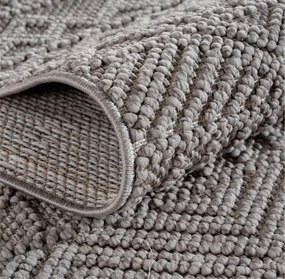 Dywan nowoczesny Helix Boho szary koło 200 cm x 200 cm