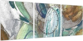 Obraz - Abstrakcyjny obraz postaci (z zegarem) (90x30 cm)