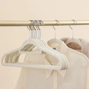 Zestaw wieszaków welurowych MAGIC VELVET 20 szt. białe