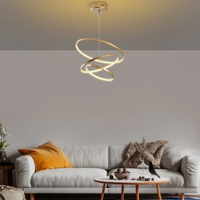 Lampa wisząca LED w kolorze złota ø 50 cm Simit – Opviq lights