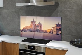 Panel Szklany Poranek przy Bazylice w Krakowie