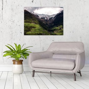 Obraz - Dolina pod górami (70x50 cm)