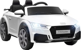 HOMCOM Elektryczny samochód dla dzieci, Audi TT RS Roadster, 3 km/h, pilot zdalnego sterowania, LED, USB, Biały