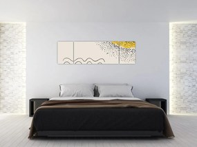 Obraz - Abstrakcyjny obraz plaży N⁰1 (170x50 cm)