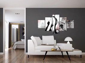 Obraz - Dama i Wieża Eiffla (125x70 cm)