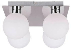 Lampa sufitowa w kolorze srebra ze szklanym kloszem 25x25 cm Oden – Candellux Lighting