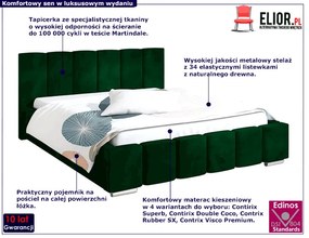 Tapicerowane łóżko 120x200 Galbano 3X Denoli 5X