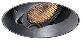 Nowoczesny reflektor wnękowy czarny GU10 AR70 okrągły bez obramowania - Oneon Honey Nowoczesny Oswietlenie wewnetrzne