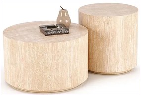 Ława kawowa z okrągłym blatem trawertyn Z7-B38