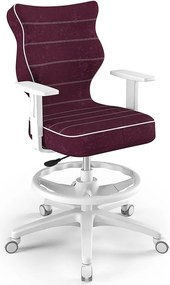 Krzesło obrotowe z podnóżkiem i podłokietnikami Duo White rozmiar 6 (159-188 cm)