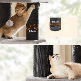 Drapak dla kota ONYX, 50x50x160cm, szary/czarny Feandrea