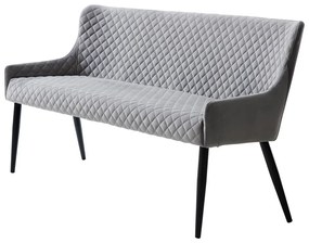 Jasnoszara aksamitna sofa 160 cm Ottowa – Unique Furniture