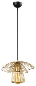 Lampa wisząca w kolorze złota Squid Lighting Root, wys. 117 cm