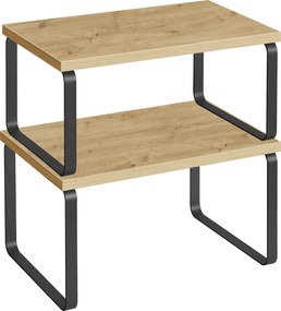 Zestaw 2 półek kuchennych MARZO, dąb artisan/czarny