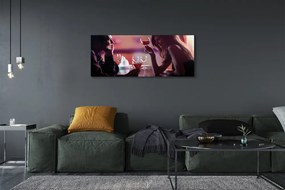 Duży obraz na płótnie Wspólny Toast nad Wodą