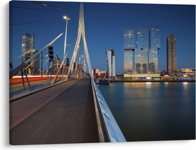 Obraz - Zmierzch w Rotterdamie, Holandia (70x50 cm)