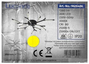 Lucande - LED Ściemnialny plafon CUERNO LED/36W/230V