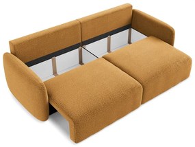 Pomarańczowa rozkładana/ze schowkiem sofa 238 cm Kalena – Makamii