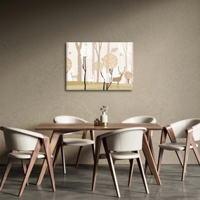 Obraz - Ilustrowany las (70x50 cm)