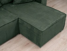 Rozkładana narożna sofa SMART COSARO ciemnozielona, dwustronna + 2 poduszki GRATIS