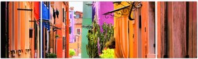 Obraz - Kolorowy dom w Burano, Wenecja (170x50 cm)