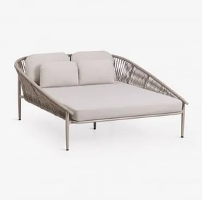 Podwójna Leżanka Aluminiowa Z Poduszkami Ondina Moka Brown - Sklum