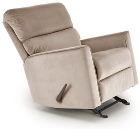 KARIM Fotel wypoczynkowy Beżowy Funkcja kołyski Klasyczny Tkanina