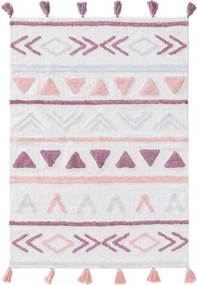 Różowy dywan dziecięcy z frędzlami Levi