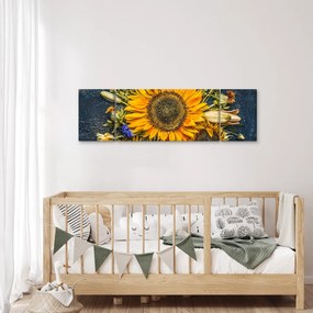 Obraz - Jesienne kwiaty (170x50 cm)