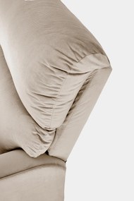 KARIM Fotel wypoczynkowy Beżowy Funkcja kołyski Klasyczny Tkanina