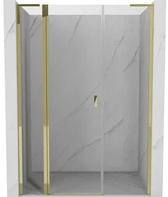 Mexen Mist L drzwi prysznicowe uchylne 150 cm, transparent, złote - 8A4L-150-001-50-00