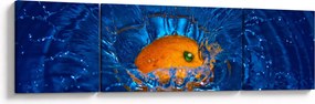 Obraz - pomarańcza w wodzie (170x50 cm)