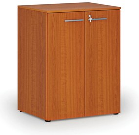 Szafa biurowa z drzwiami PRIMO WOOD, 2 półki, 800 x 640 x 1027 mm, wiśnia