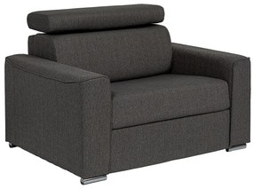 Fotel rozkładany typu express z szarą tapicerką - Miejsce do spania 70 cm - Materac 14 cm - VIZIR
