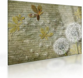 Obraz na szkle - Dmuchawce unoszone wiatrem (70x50 cm)