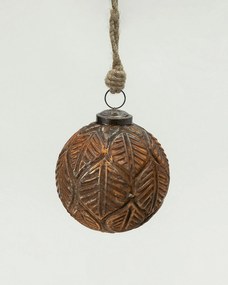 Bombka szklana Rustic Leaf I 10 cm