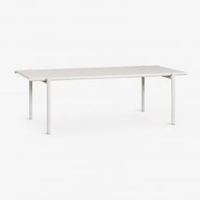 Prostokątny Stół Ogrodowy 235x105 Cm Ze Stali Tossa Gardenia Biel - Sklum